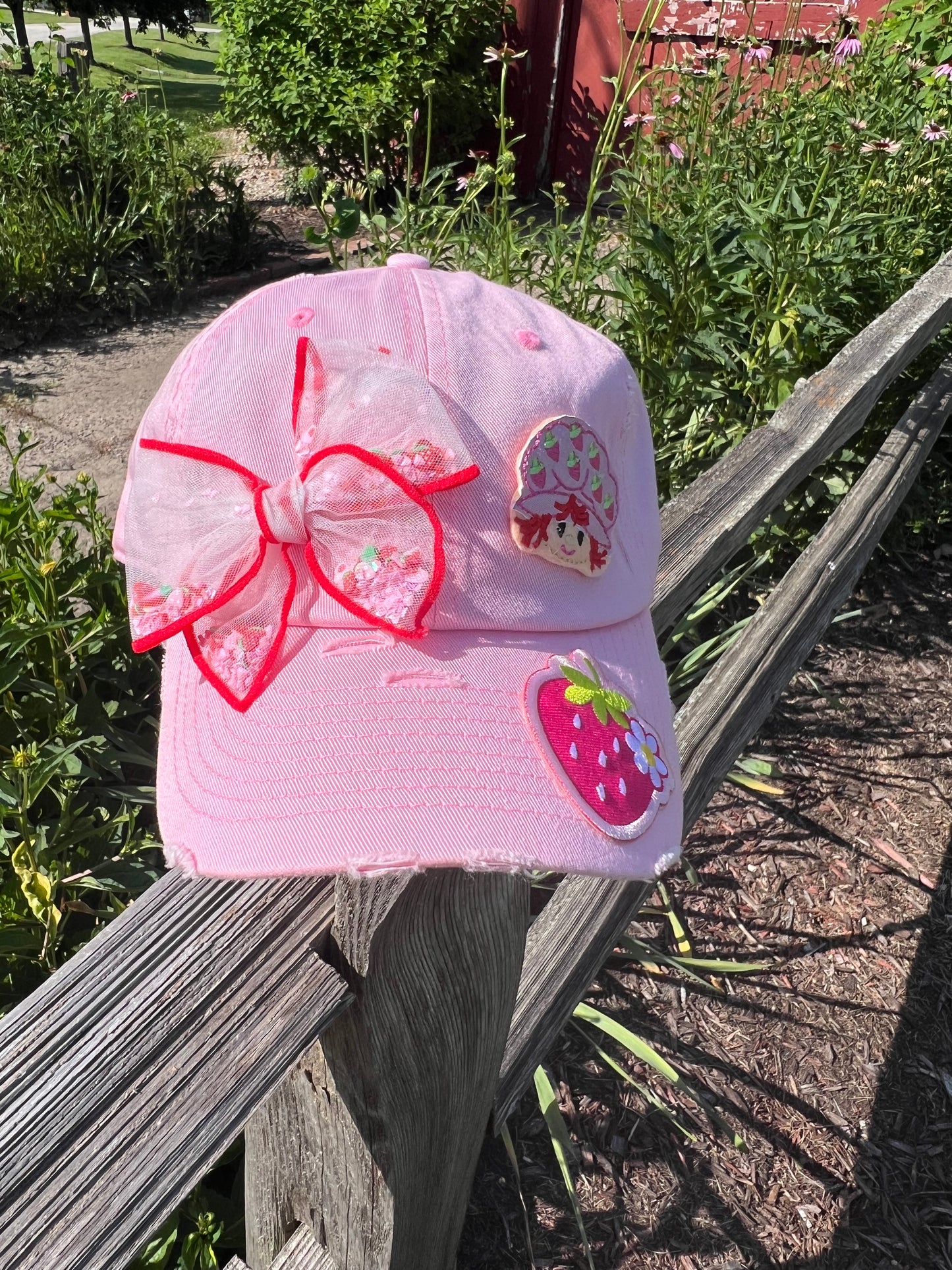 Pink Strawberry Fields Trucker Hat