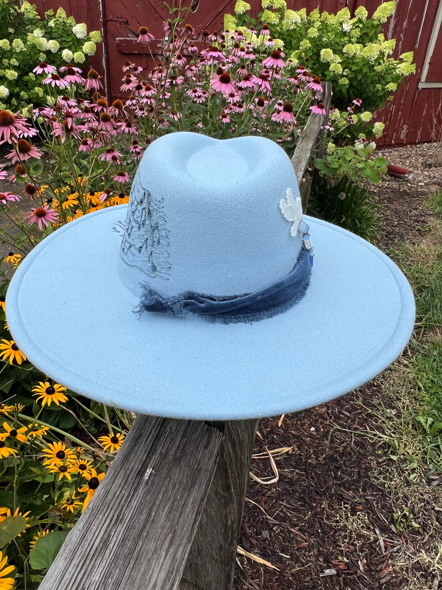 "The Stevie" Musical Dove Blue Cowgirl Hat