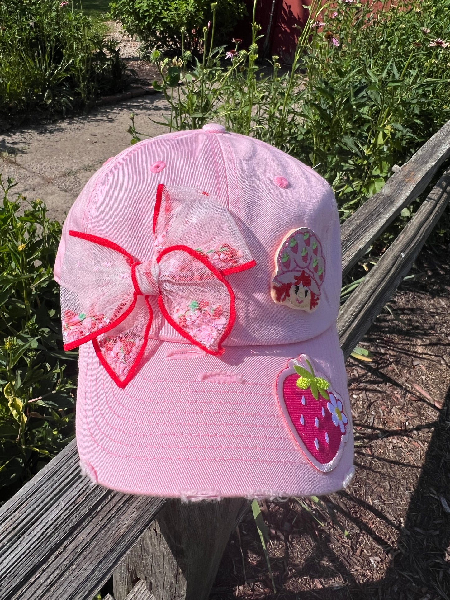 Pink Strawberry Fields Trucker Hat