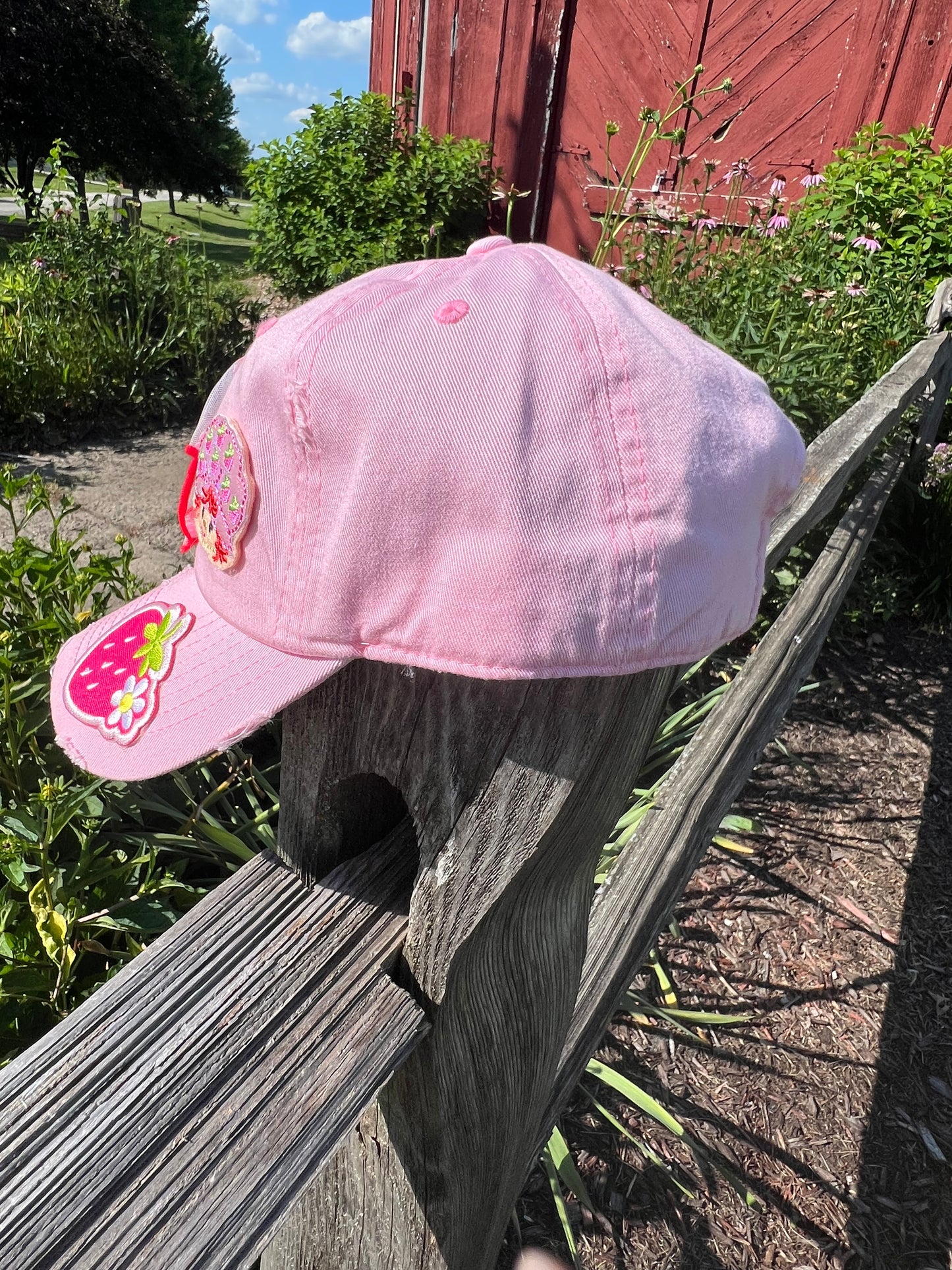 Pink Strawberry Fields Trucker Hat
