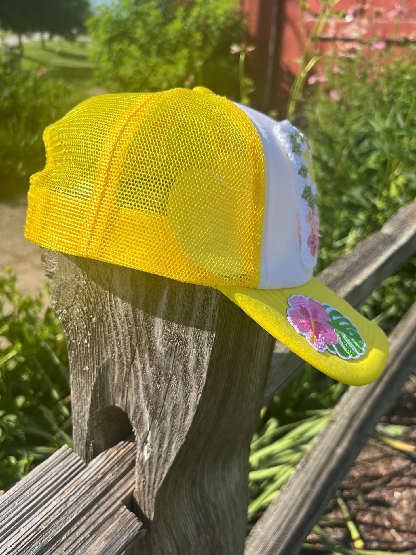 Granny Square Boho Trucker Hat