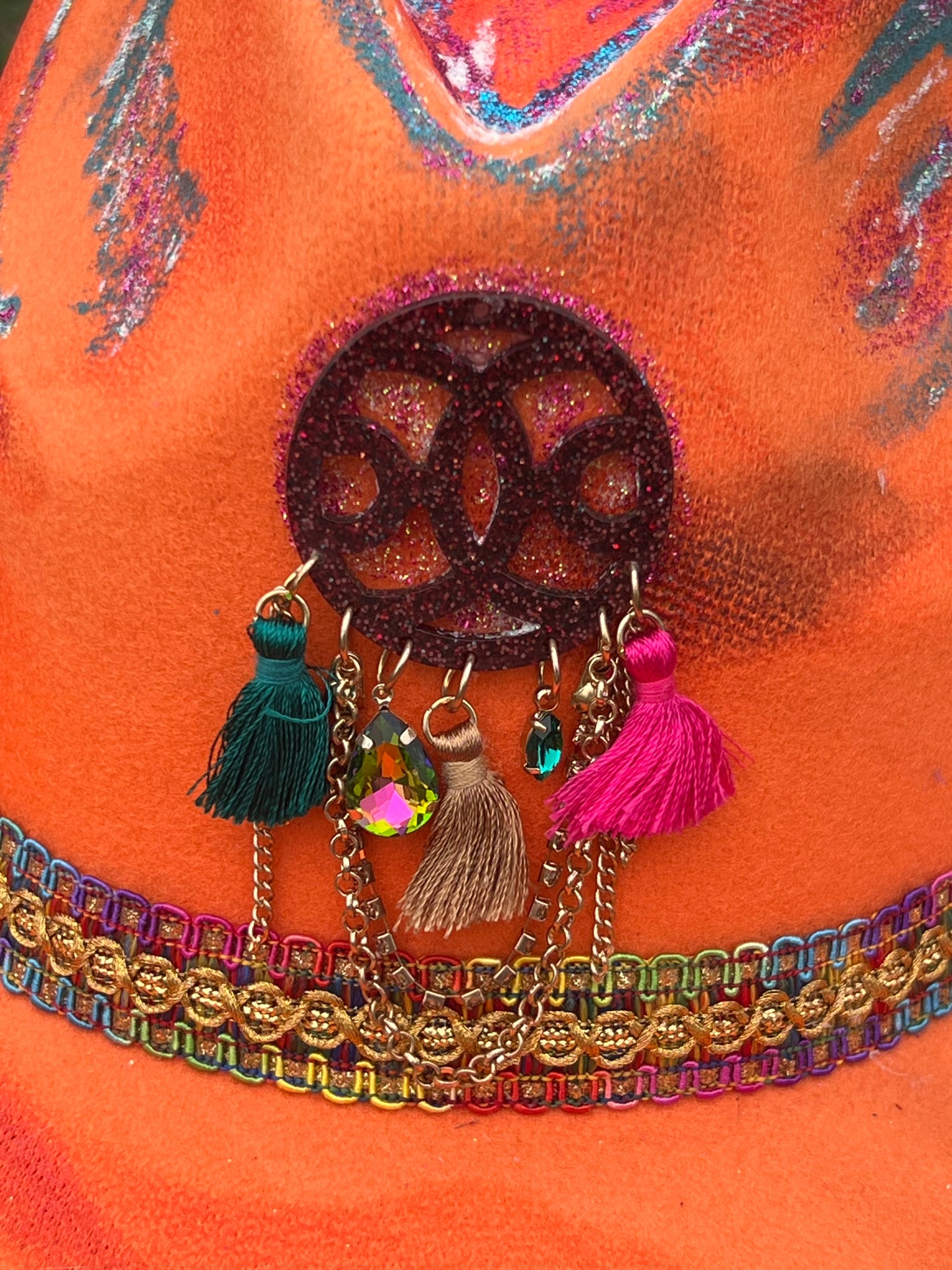 Wild Child Orange Boho Cowgirl Hat