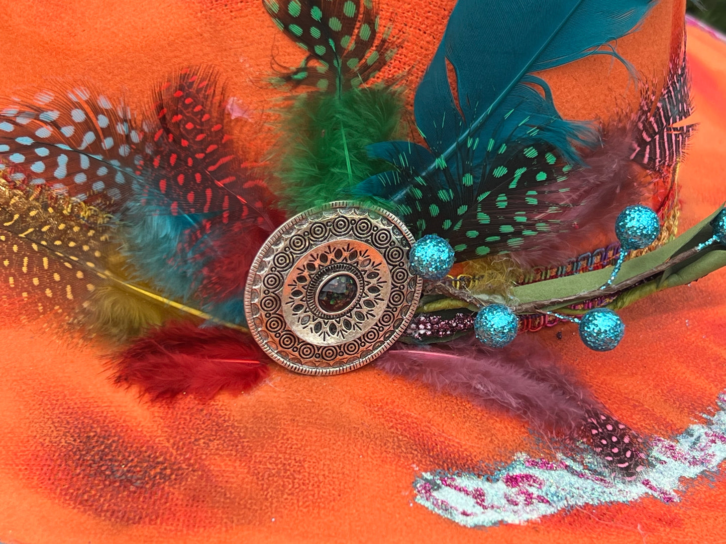 Wild Child Orange Boho Cowgirl Hat