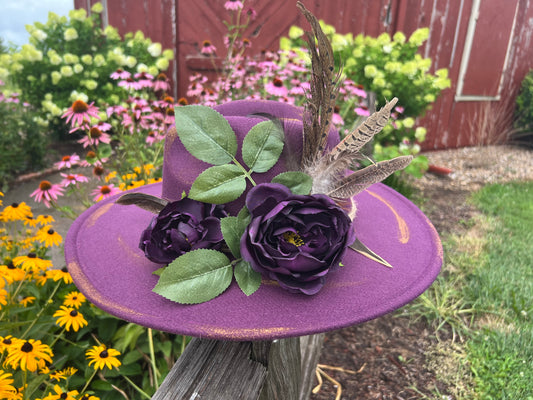 "The Erica" Plum Rose Cowgirl Hat