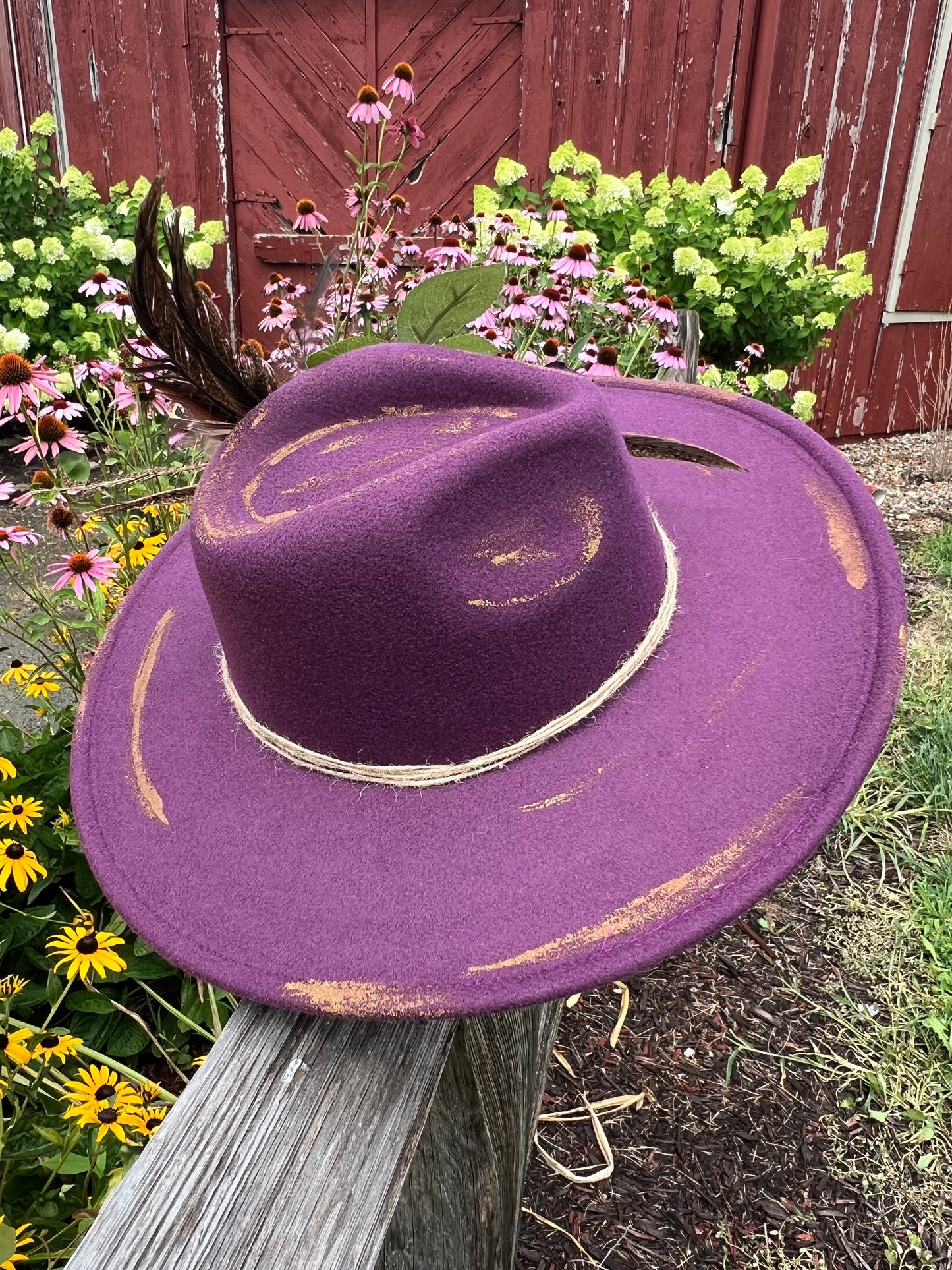 "The Erica" Plum Rose Cowgirl Hat