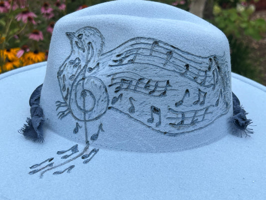 "The Stevie" Musical Dove Blue Cowgirl Hat